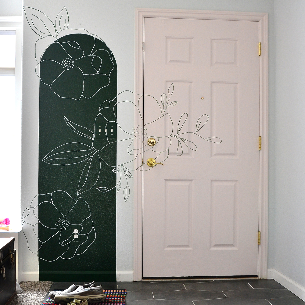 How to Paint a Floral Mural with a Projector - Sisters, What!